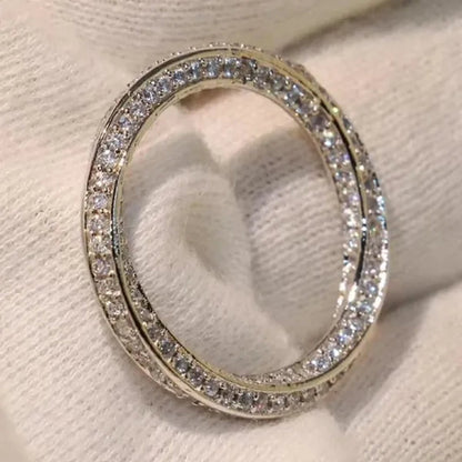 Amazing Jewelry for Women Band Fashion Fully Twisted Eternity Ring Romantic Bride Engagement Wedding Accessories Anniversary Gift Stackable Rings