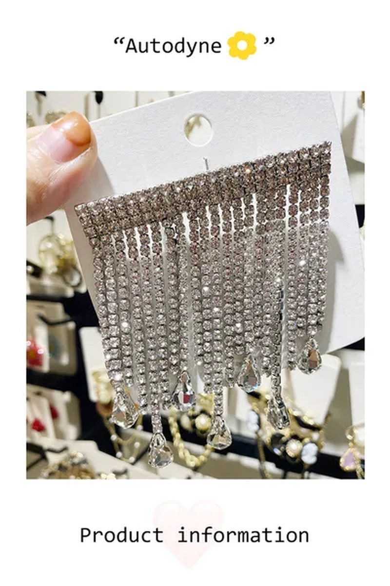 Autumn New Suit Accessories Are Fashionable, Exquisite and Simple Diamond Tassel Drop Pendant Net Red Brooch