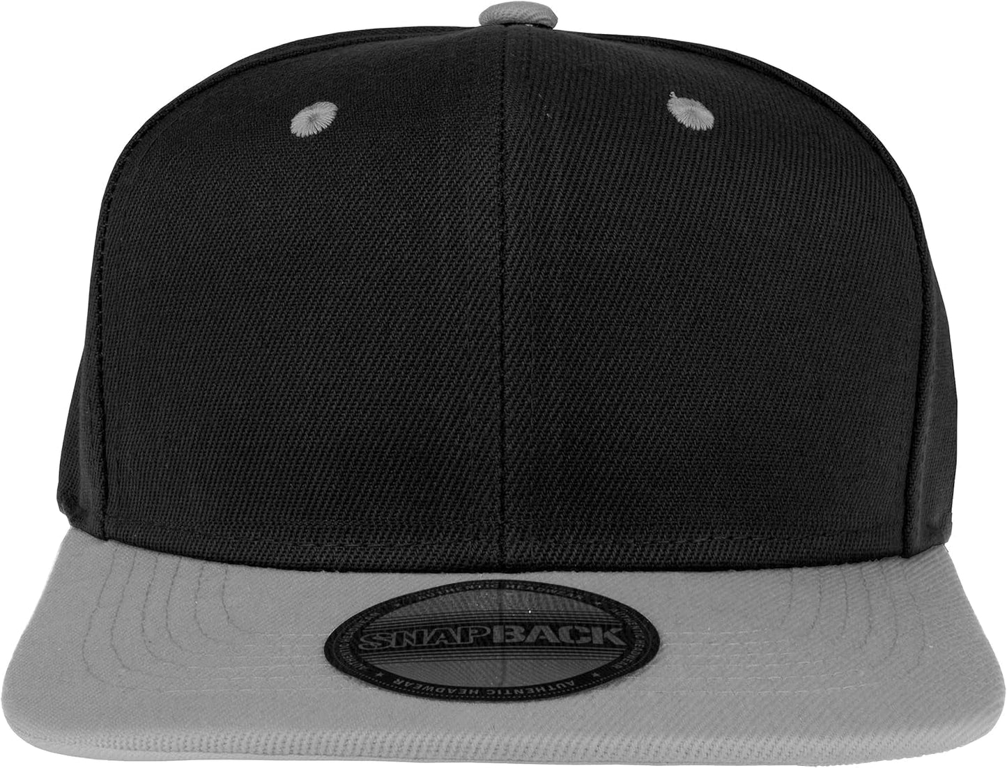 Snapback Hats for Men - Flat Bill Brim Baseball Cap Hat - Plain Blank Adjustable