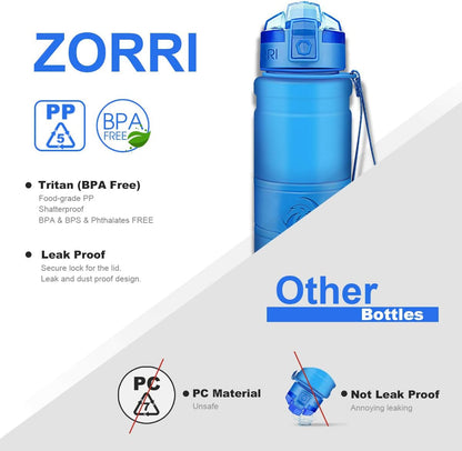 Sports Water Bottle, 400/500/700Ml/1L, BPA Free Leak Proof Tritan Lightweight Bottles for Outdoors,Camping,Cycling,Fitness,Gym,Yoga- Kids/Adults Drink Bottles with Filter, Lockable Pop Open Lid