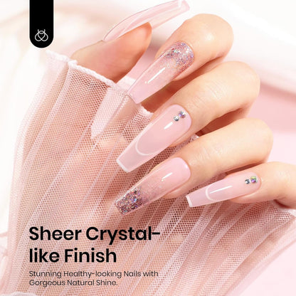 Beetles Neutral Gel Nail Polish 15Ml Jelly Nude Pink Gel Polish Set Sheer Pink Soak off UV LED Translucent Effect French Nail Art Spring Summer Manicure Gift for Women