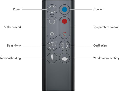 Hot+Cool Fan Heater AM09 Black/Nickel, Large