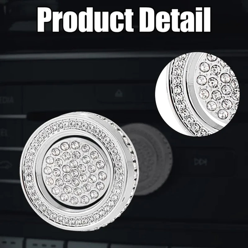 Car Bling Rhinestone Multimedia Volume Audio Knob Trim Interior Accessories Set for Mercedes Benz a B C E S GLA GLK CLA CLS Silver Tone