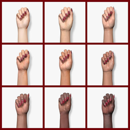 Salon-Quality Nail Polish, 8-Free Vegan, Deep Red Wine, Bordeaux, 0.46 Fl Oz