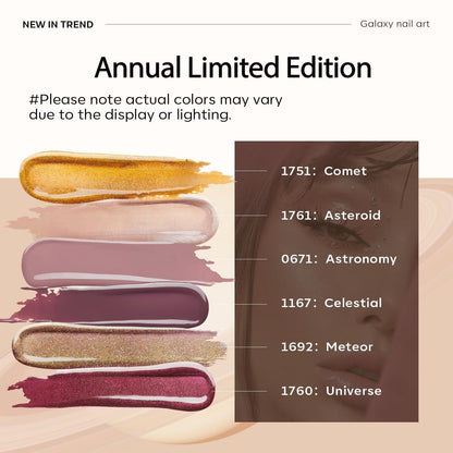 Gel Nail Polish Set, 6 Colors Nude Brown Gel Polish Glitter Burgundy Shiny Champagne Gold Magnetic Cat Eye Effect Sparkle Stunning Home Nail Art Kit Gift for Girl Women