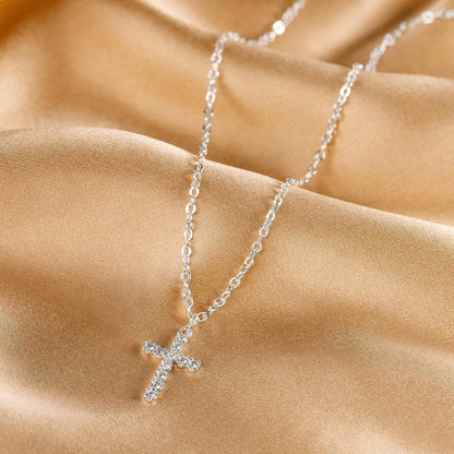 Cross Necklace for Women-Dainty Simple 14K Gold Plated/Sterling Silver Plated Cross Pendant Cute Necklaces Jewelry for Women
