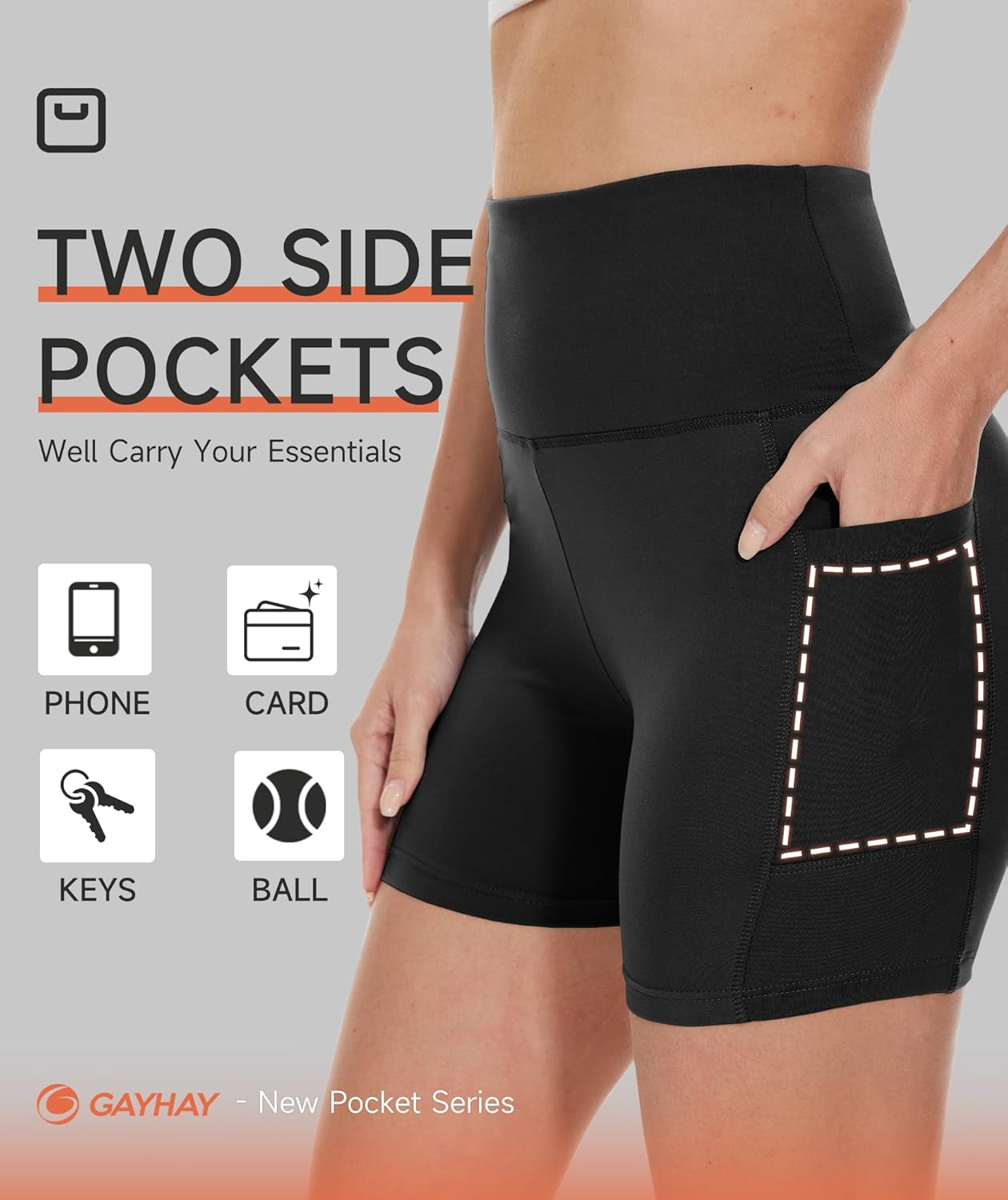 Biker Shorts Women with Pockets - 3"/5"/8" High Waisted Soft Tummy Control Workout Shorts for Yoga Athletic Gym - WORLD TIME VISITS