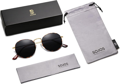 Small round Polarized Sunglasses for Women Men Classic Vintage Retro Shades UV400