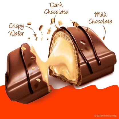 Mini, Milk Chocolate and Hazelnut Cream, Individually Wrapped Chocolate Bars, Share Size, 5.7 Oz