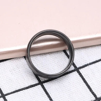 Fashion Jewelry Couple Rings 8Mm Fuck off Steel Ring Engraved Fuck off Blue Black