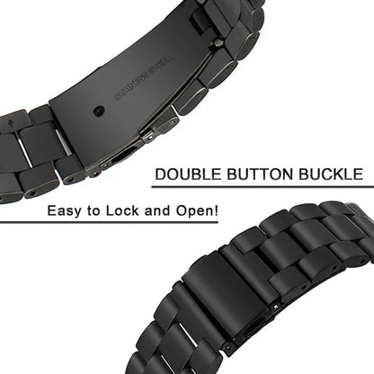 Premium Stainless Steel Watchband for Samsung Galaxy Watch 46mm SM-R800 Sports Band Curved End Strap Wrist Bracelet Silver Black