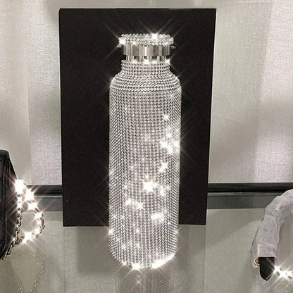 Diamond Water Bottle, Stainless Steel Insulated Water Bottle 12/17/25Oz, Glitter Water Bottles for Women