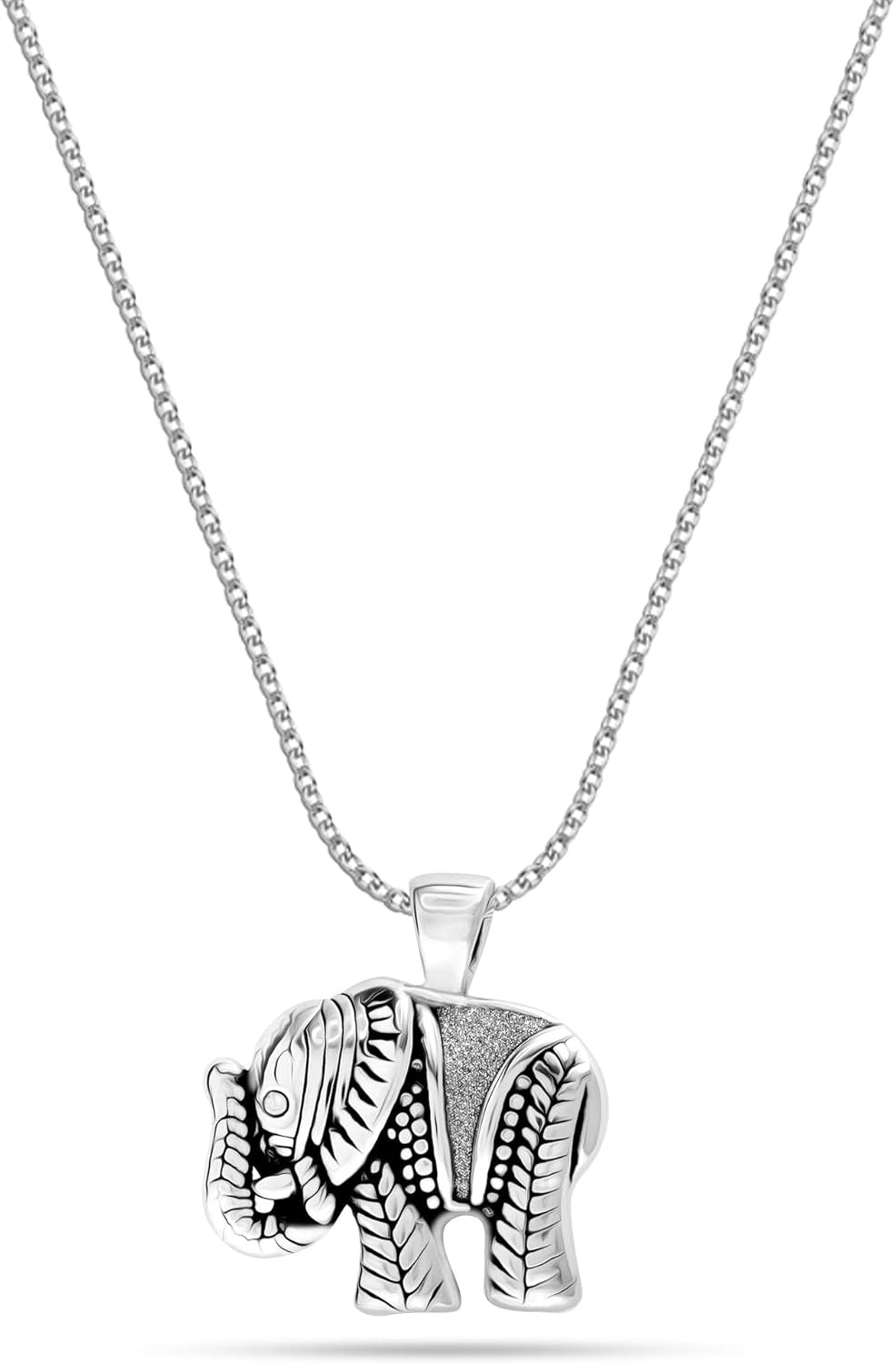 925 Sterling Silver Elephant Necklace for Women | Animal Necklace Pendant Gift for Animal Lover | Good Luck Elephant Pendant Necklace Jewelry