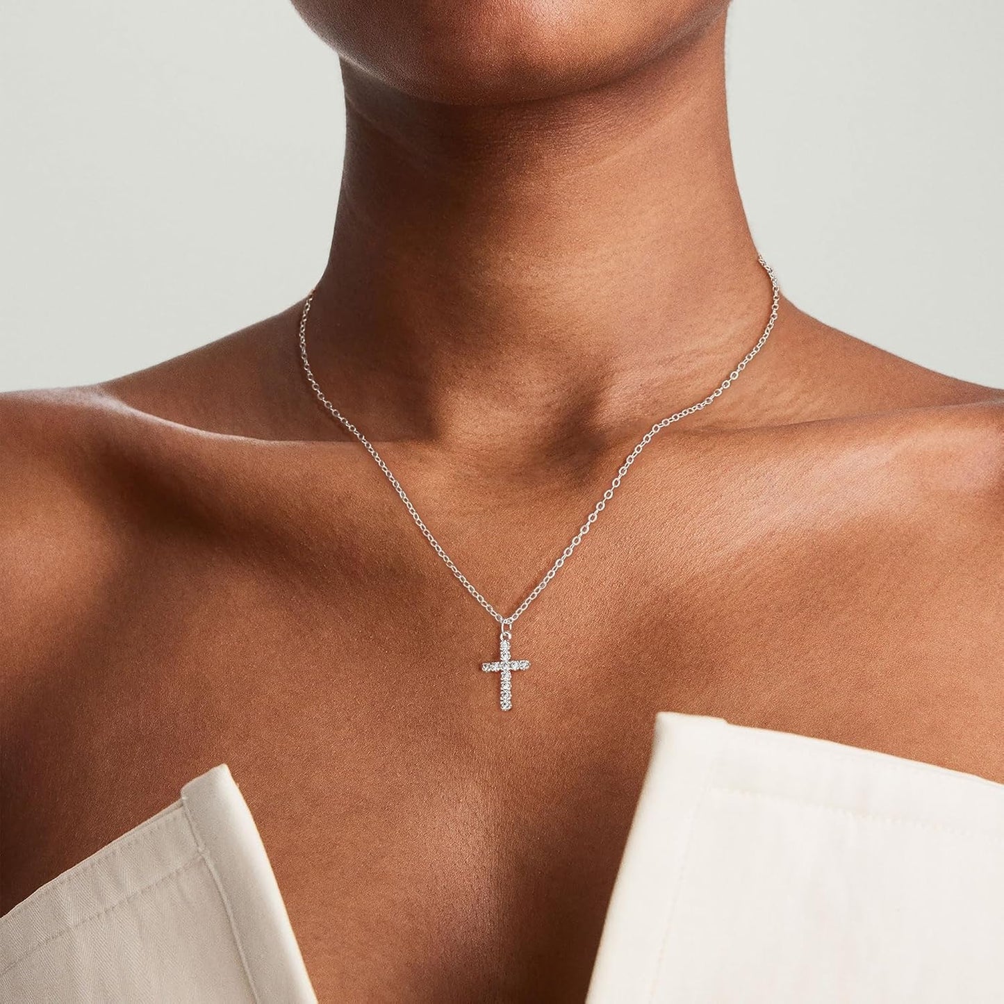 Cross Necklace for Women-Dainty Simple 14K Gold Plated/Sterling Silver Plated Cross Pendant Cute Necklaces Jewelry for Women