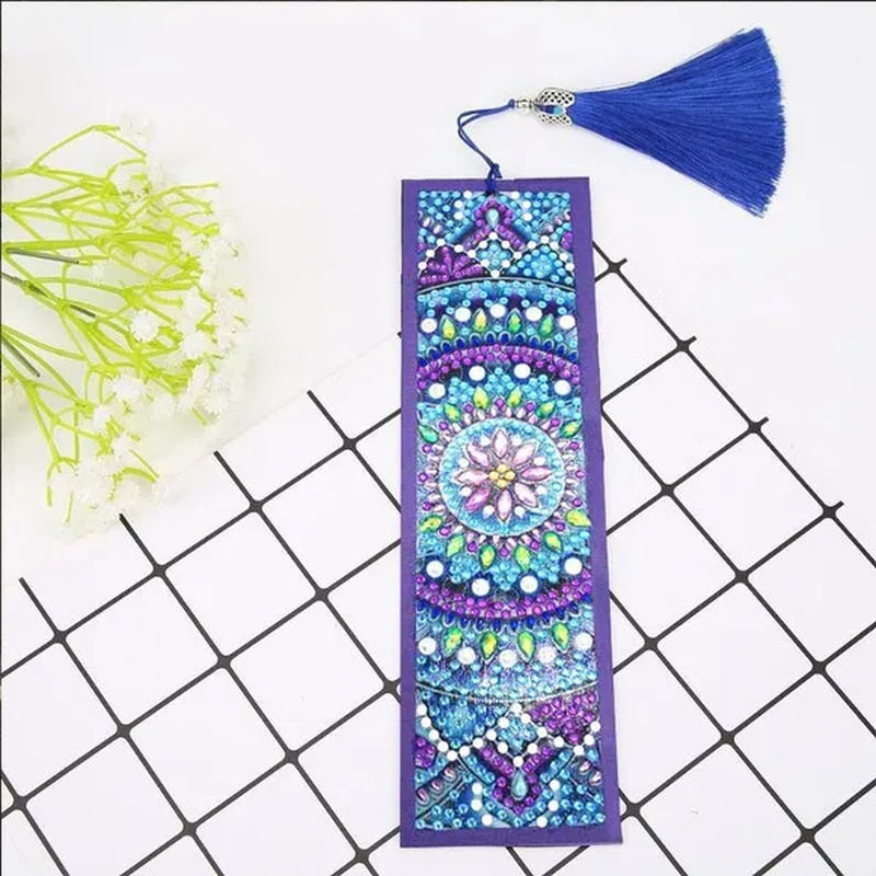 5D Diamond Bookmark Kits DIY Special Shaped Painting Bookmark with Tassel Craft Supplies