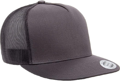 Yupoong 5-Panel YP Classic Trucker Cap | High Profile Flat Visor Snapback | OSFM | Bulk Packs Available