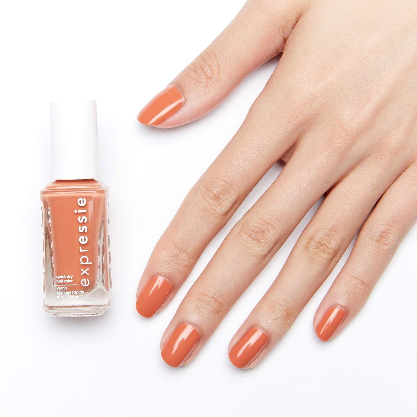 Expr Quick-Dry Vegan Nail Polish, Desk Mani, Peachy Beige, 0.33 Ounce