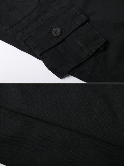Men'S Cotton Casual Cargo Work Pants Baggy Camo Tactical Combat Trousers with 8 Pockets (No Belt)