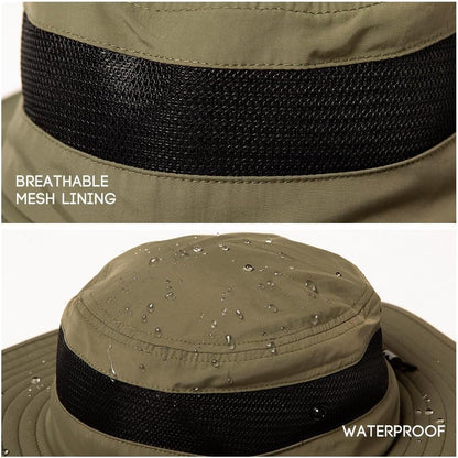 Oversized XL XXL Mens Golf Bucket Sun Hats Big Head Boonie Safari Wide Brim Waterproof UPF50+ Fishing