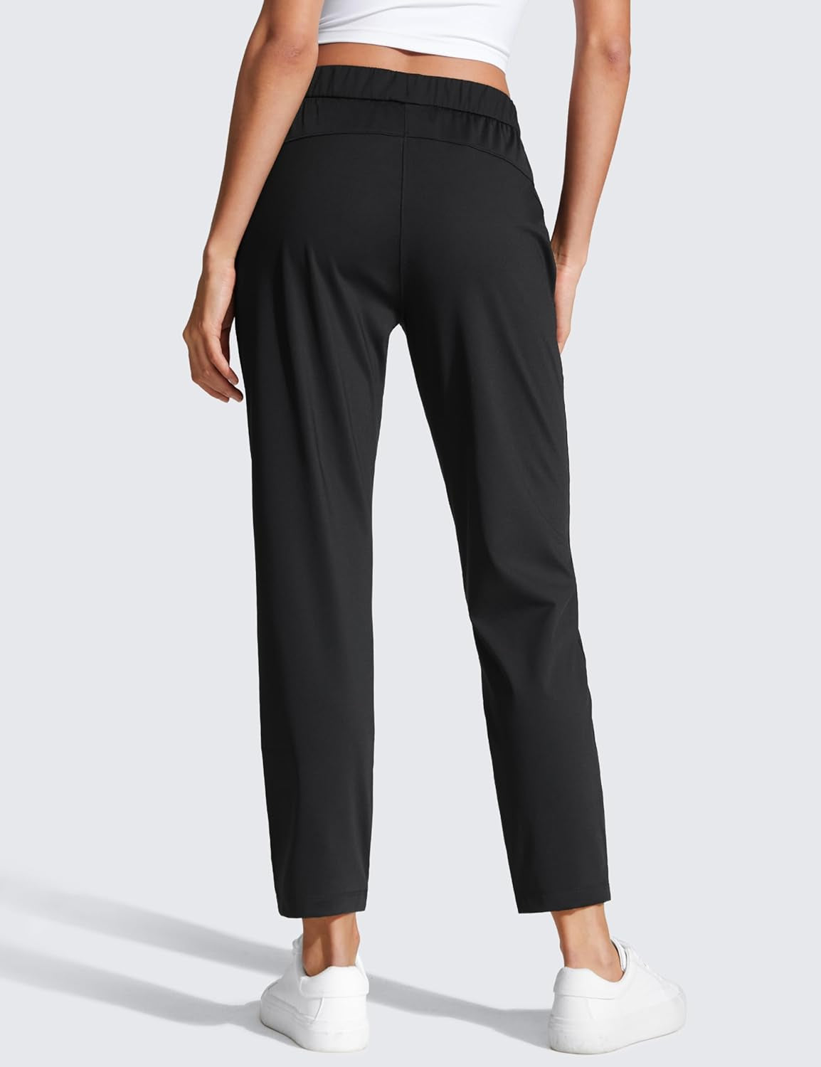 Womens 4-Way Stretch Ankle Golf Pants 7/8 Casual Dress Work Athletic Travel Workout Sweatpants with Pockets - WORLD TIME VISITS