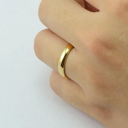 Couple Ring Simple Fashion Style Fine Jewelry Fashion Luxury Golden Engagement Wedding Ring Anniversary Gift Men and Women Ring