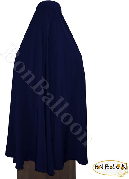 Dark Blue Extra Long 42 Khimar Amira Hijab Hejab Abaya Niqab Burqa Burkas Veil Eid Islamic Modest Muslim Islam Face Cover Dress Clothing Muslim Women Abaya Jilbab Prayer Overhead, Black
