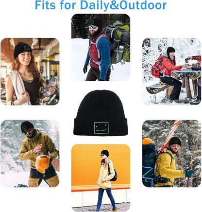 Funny Beanies Hat, Men'S and Women'S Winter Warm Black Fashion Cool Embroidered Knit Hat