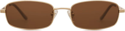 Small Y2K Narrow Rectangle Sunglasses Womens Mens Retro 80S 90S Skinny Sunnies SJ1187