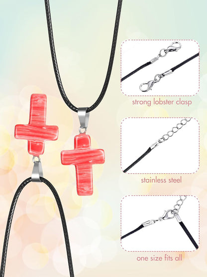 Stone Cross Gemstone Pendant Charms Cross Quartz Crystal Charms for Necklace Earring Bracelet Jewelry Making