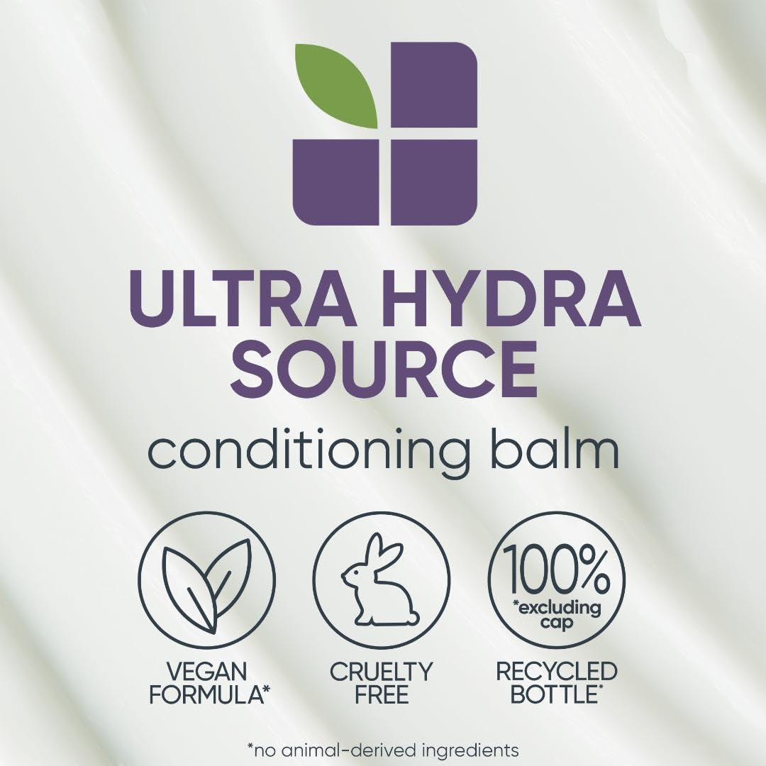 Biolage Ultra Hydra Source Conditioner - Intensely Conditions & Replenishes, for Very Dry, Thick, Coarse Hair, with Micro-Dosed with Cupuaçu Butter & Salicylic Acid, Packaging May Vary