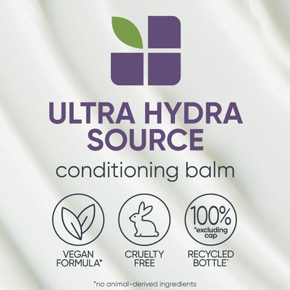 Biolage Ultra Hydra Source Conditioner - Intensely Conditions & Replenishes, for Very Dry, Thick, Coarse Hair, with Micro-Dosed with Cupuaçu Butter & Salicylic Acid, Packaging May Vary