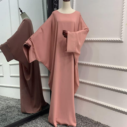 Abayas for Women Muslim One-Piece Prayer Dress Ramadan Kaftan Dresses for Women Dubai Islamic Abaya Full Length Dress