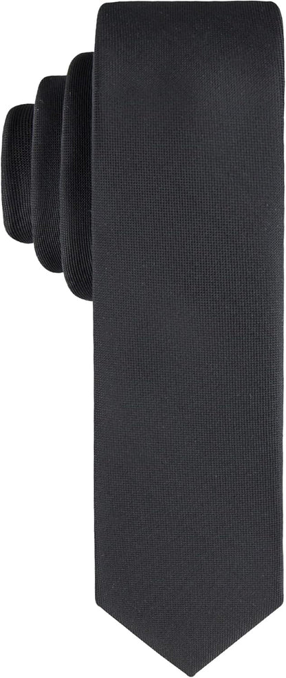 Men’S Black Solid and Pattern Neckties – Standard and Extra Long Sizes