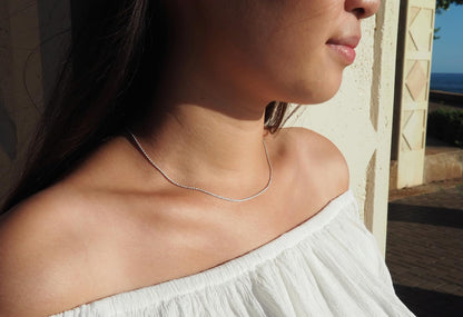 Sterling Silver Necklace – 1.1Mm Diamond-Cut Rope Chain Necklace – Premium Italian Made Silver Jewelry – Elegant Silver Necklace for Women - WORLD TIME VISITS