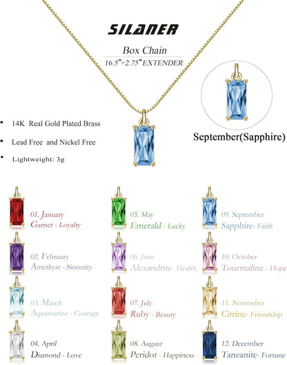 Emerald Birthstone Necklace for Women 14K Real Gold Plated Dainty Cross Pendant Cubic Zirconia Charm Chain Necklace Birthday Gifts for Women Jewelry