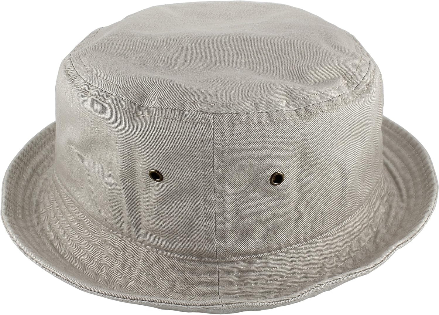 Solid Color 100% Cotton Bucket Hat for Women and Men Packable Travel Summer Beach Hat