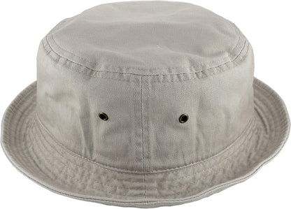 Solid Color 100% Cotton Bucket Hat for Women and Men Packable Travel Summer Beach Hat