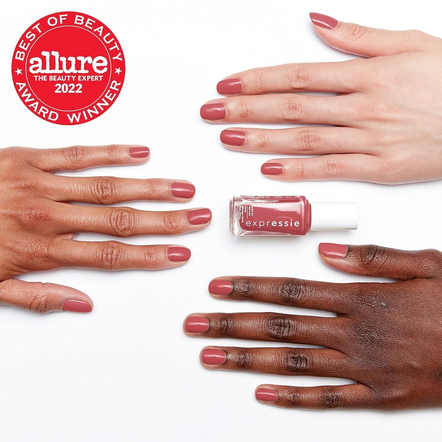 Expr, Quick-Dry Nail Polish, 8-Free Vegan, Nude Pink, Party Mix & Match, 0.33 Fl Oz (Pack of 2)