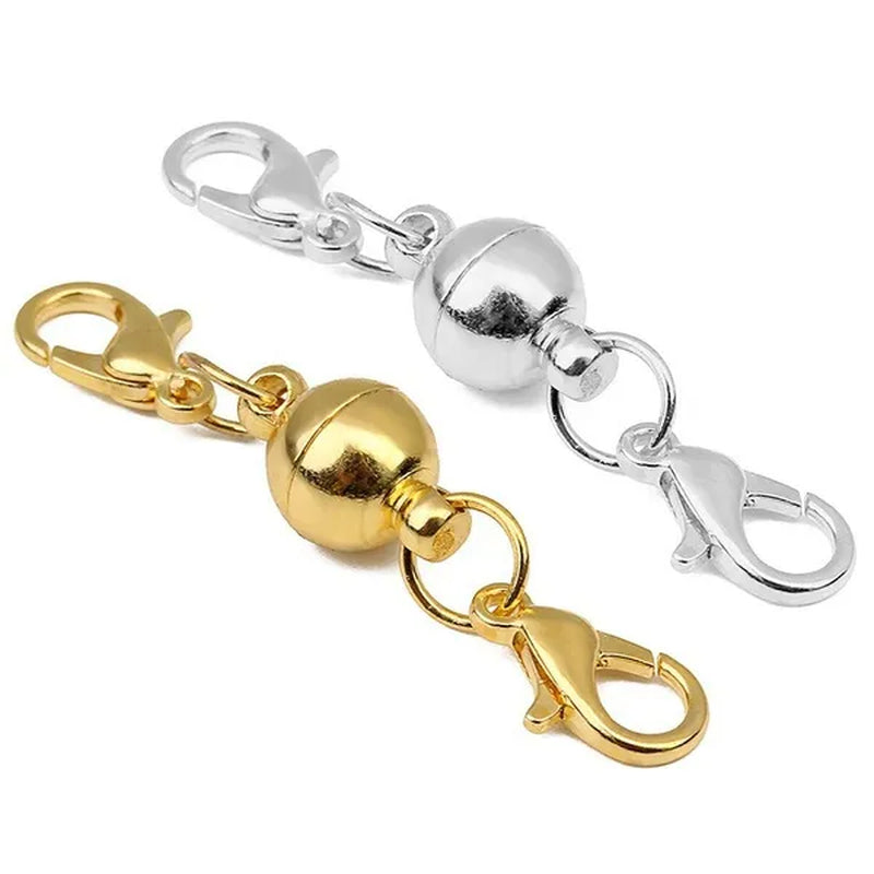 10/4 Pcs Magnetic Clasp DIY Jewelry Accessories Gold Necklace Bracelet Connector Hook Clasp Metal Silver