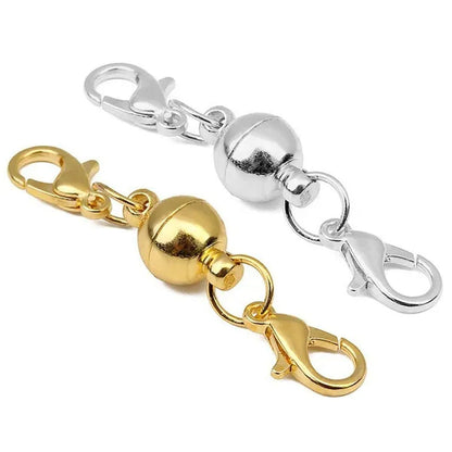 10/4 Pcs Magnetic Clasp DIY Jewelry Accessories Gold Necklace Bracelet Connector Hook Clasp Metal Silver