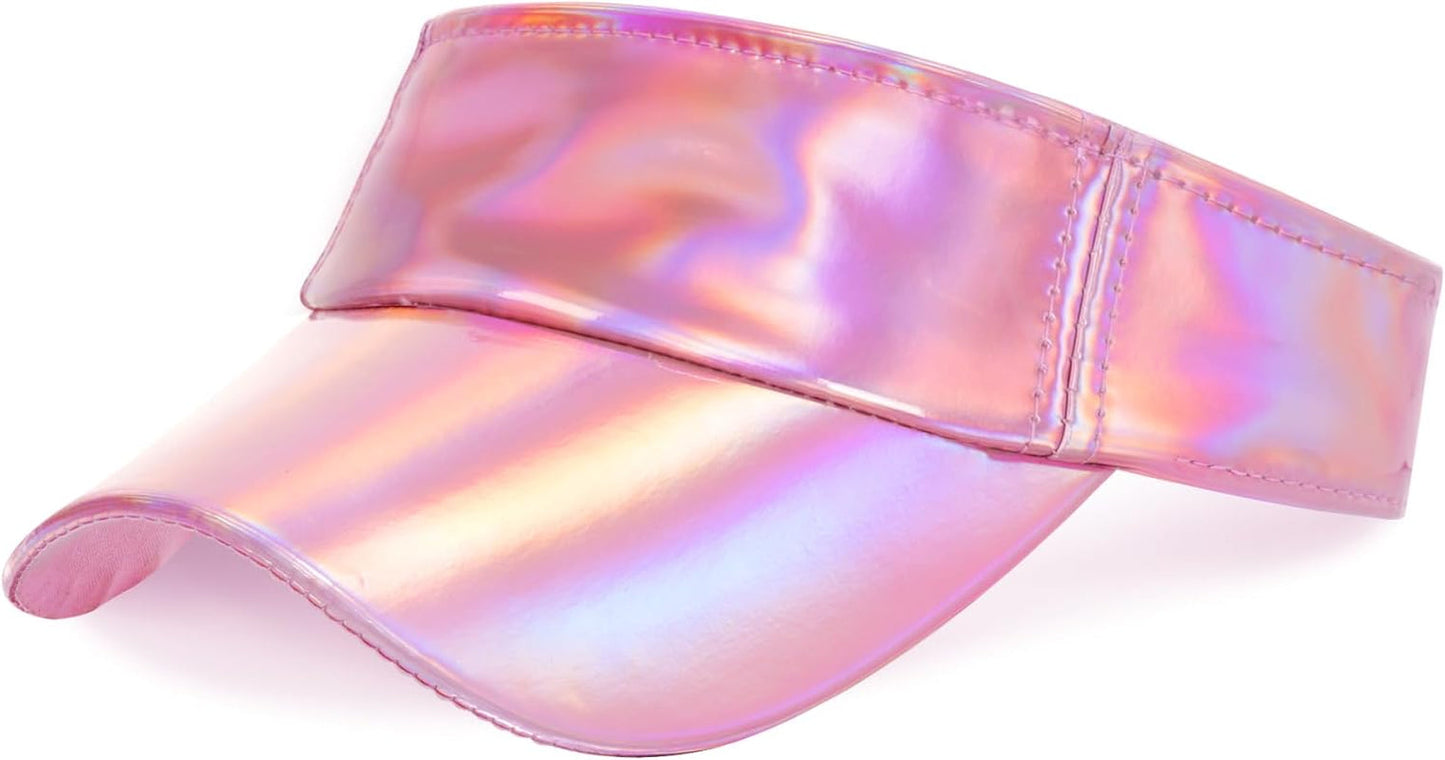 1 Piece of Sport Wear Athletic Visor Sun Sports Visor Hat Laser Visor Adjustable Cap for Women and Men (One Size) - WORLD TIME VISITS