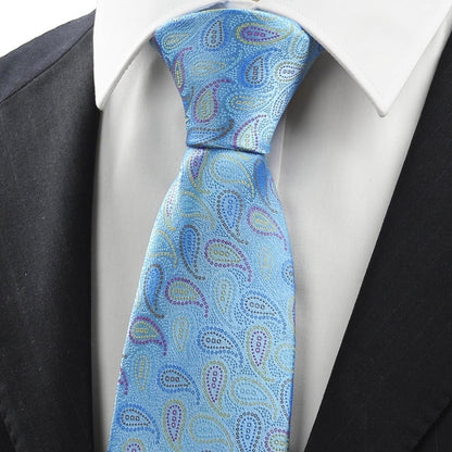 Mens Necktie Classic Paisley Event Tie + Gift Box - WORLD TIME VISITS