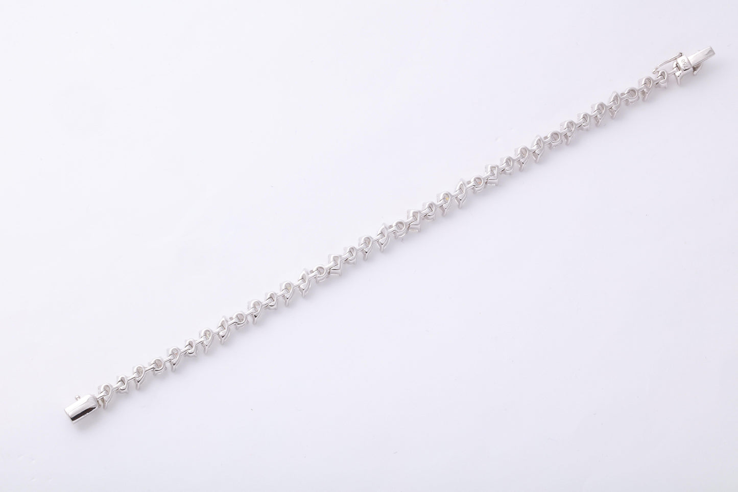 Multi Shape 10.07 Carat Diamond Tennis Bracelet 18k White Gold