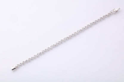 Multi Shape 10.07 Carat Diamond Tennis Bracelet 18k White Gold