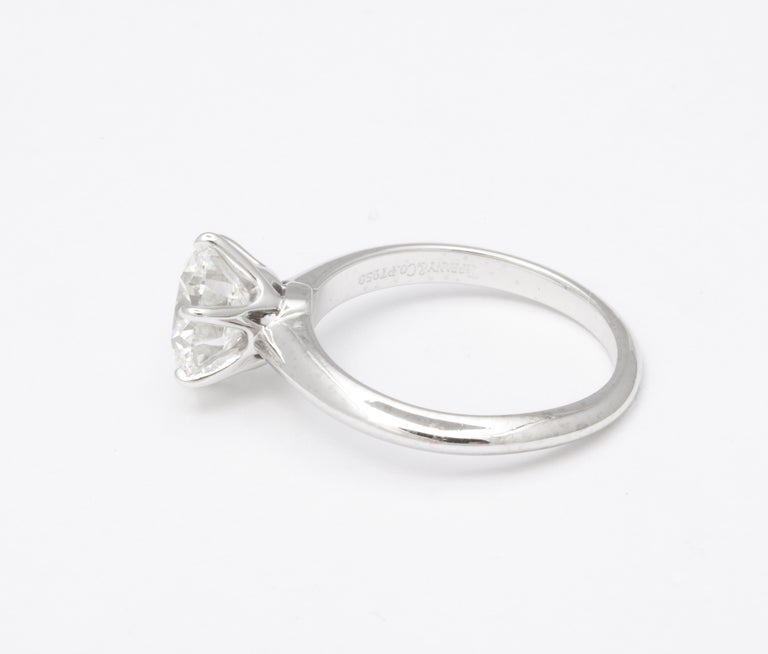 Tiffany & Co. 2.06ct Round Brilliant Diamond Solitaire Platinum Ring