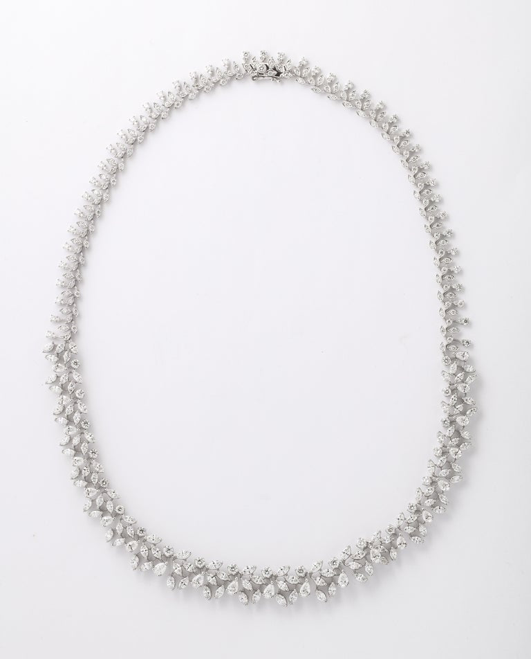 Diamond Scene 18k White Gold 17.53 Carat Diamond Choker Necklace