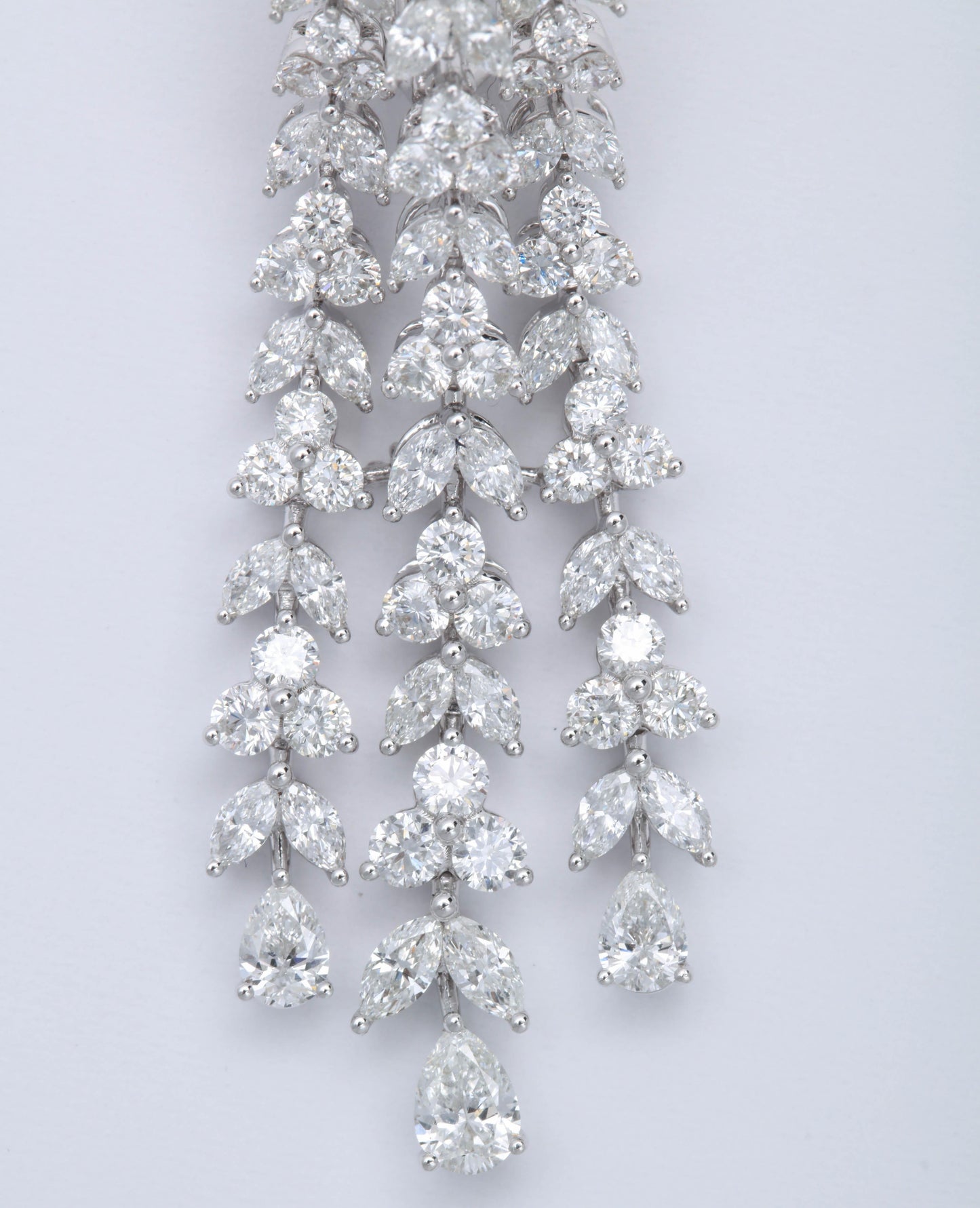 Impressive 10.52ct Diamond Dangle Earrings in 18k White Gold