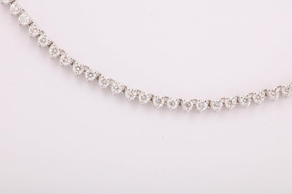 Diamond Choker Tennis Necklace 5.65 Carat Round Brilliant White Gold