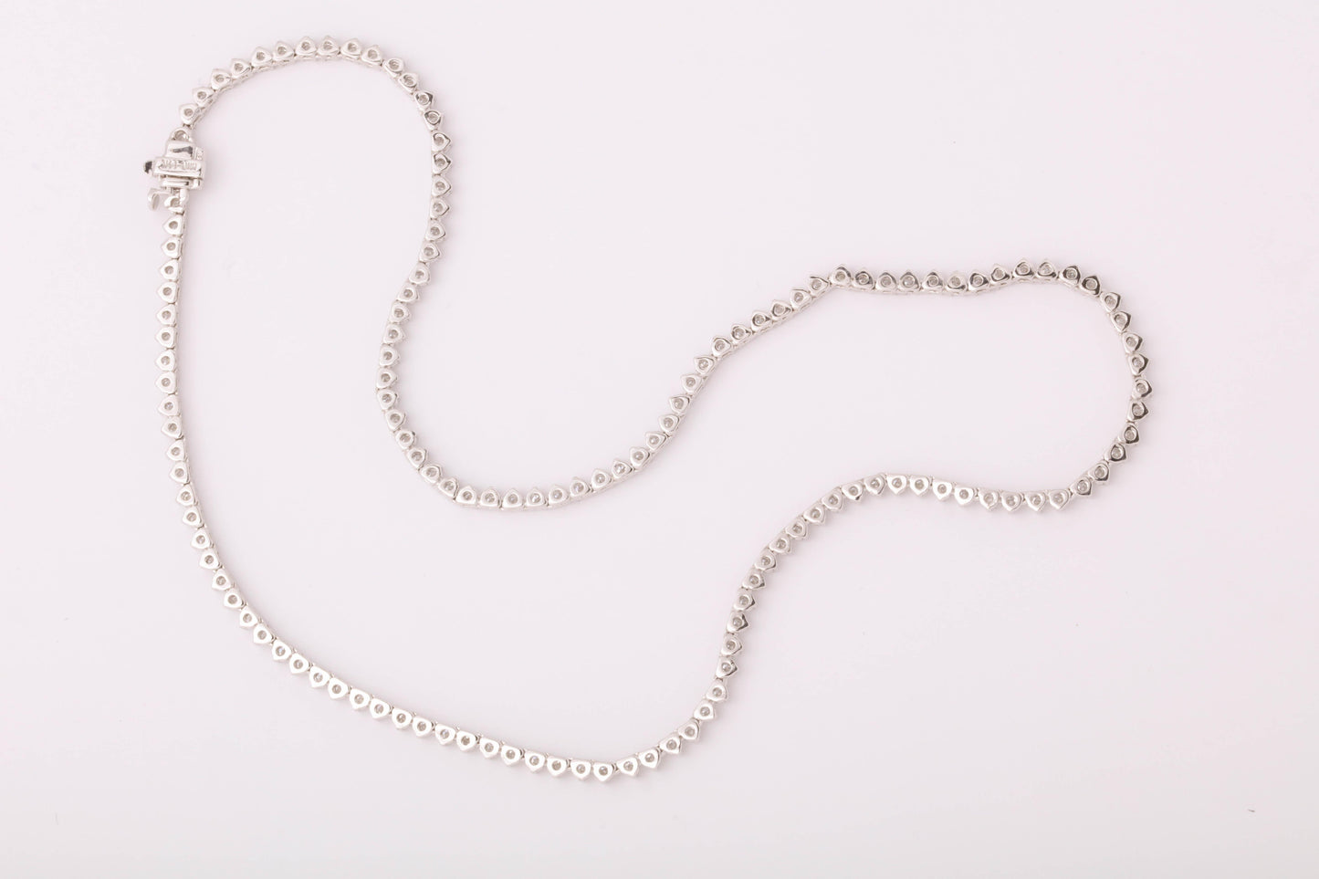 Diamond Choker Tennis Necklace 5.65 Carat Round Brilliant White Gold
