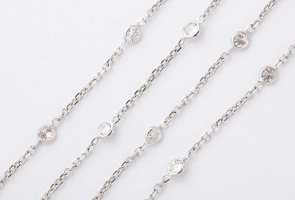 Luxurious 118 Carat Emerald and Diamond White Gold Tassel Necklace